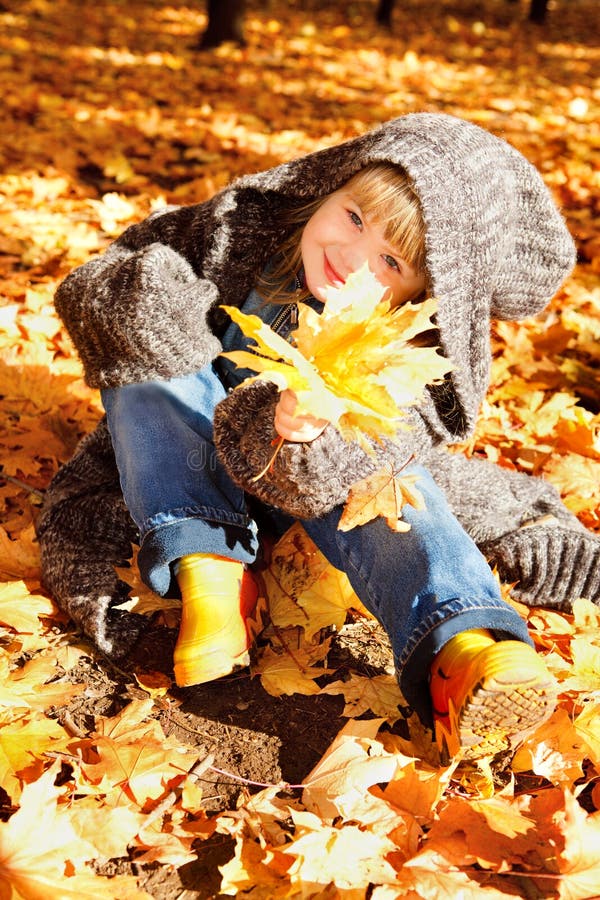 Girl in autumn park