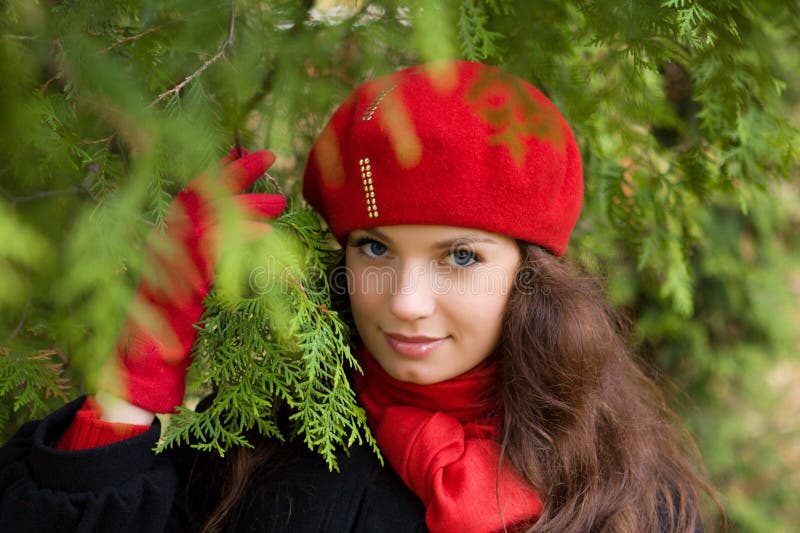 Girl in autumn park