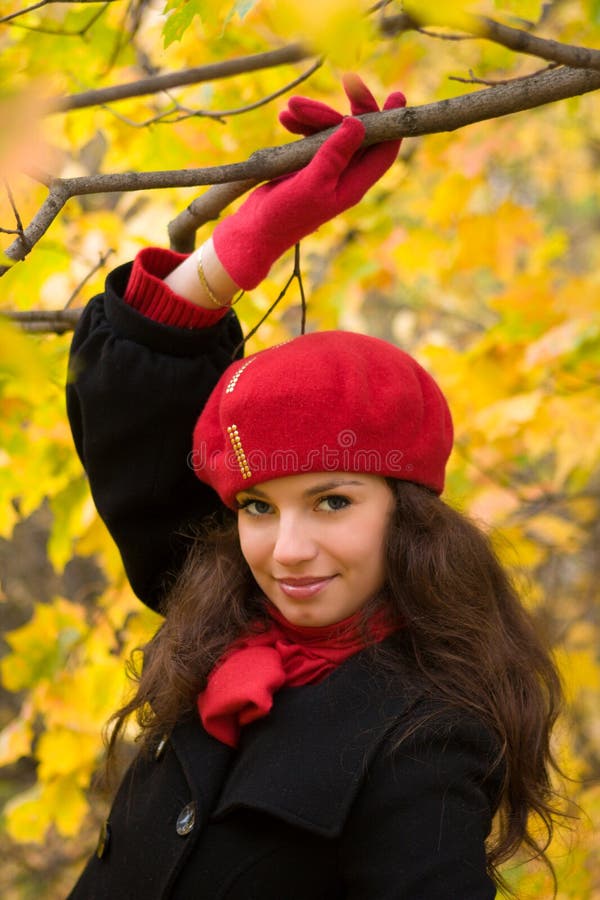 Girl in autumn park