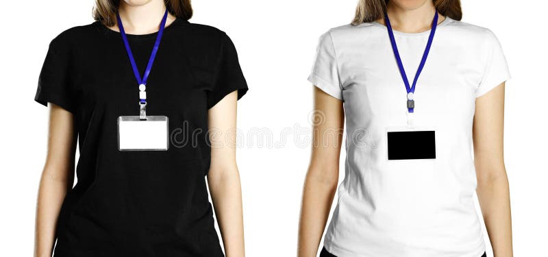 Girl with a badge on her chest. Close up. Isolated background stock images Girl with a badge on her chest. Close up. Isolated background stock images