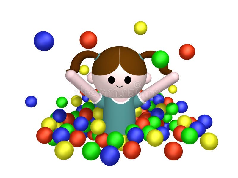 Girl in ball pool