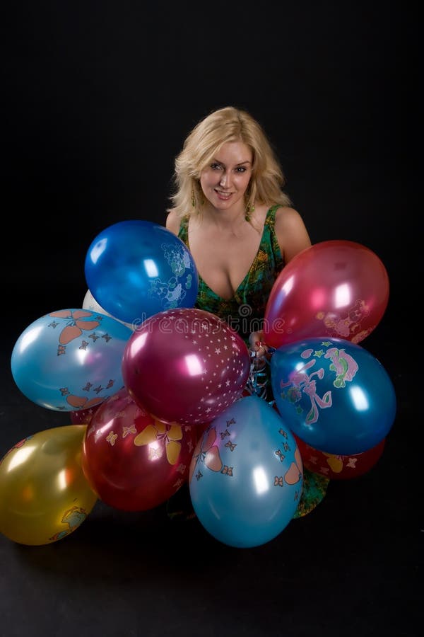 Girl with ballons