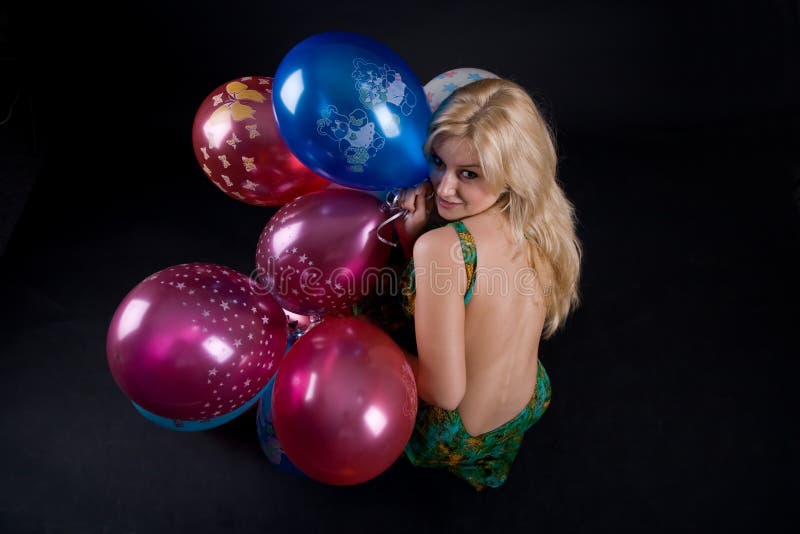 Girl with ballons