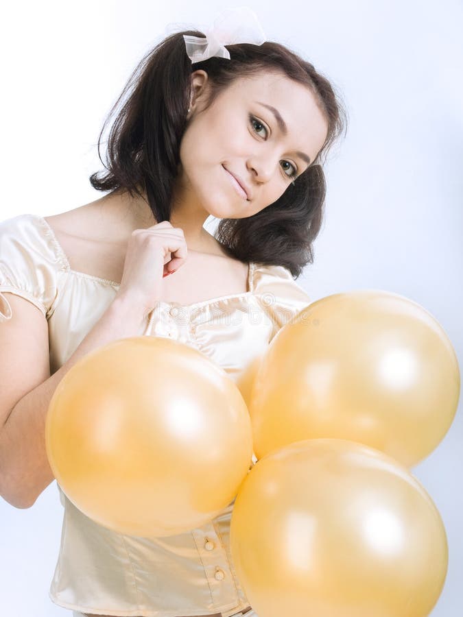 Girl with baloons