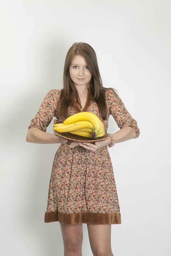 The girl with banana