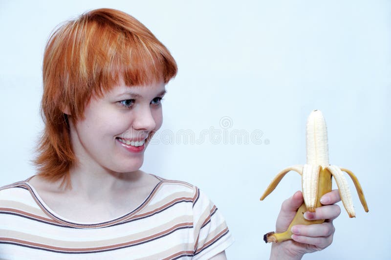 Girl With Banana Picture. Image 516997