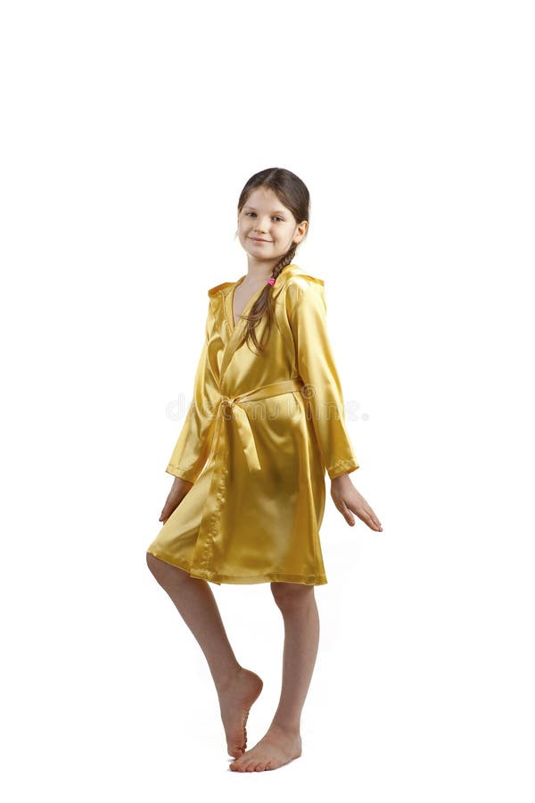 A girl in a bathrobe stock photo. Image of occupation 18993474