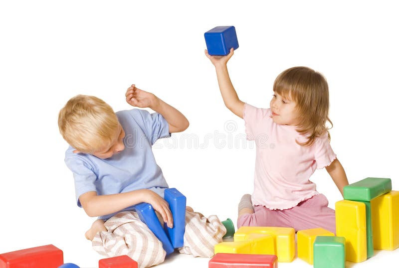 Girl beats boy toy stock photo. Image of offends, background 16003008