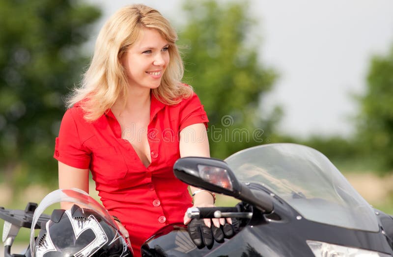 A girl and bike