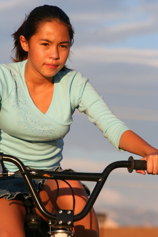 Girl on bike ride