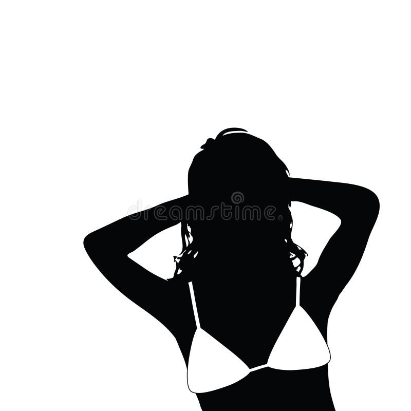 Girl in Bikini Illustration Stock Vector Illustration of human