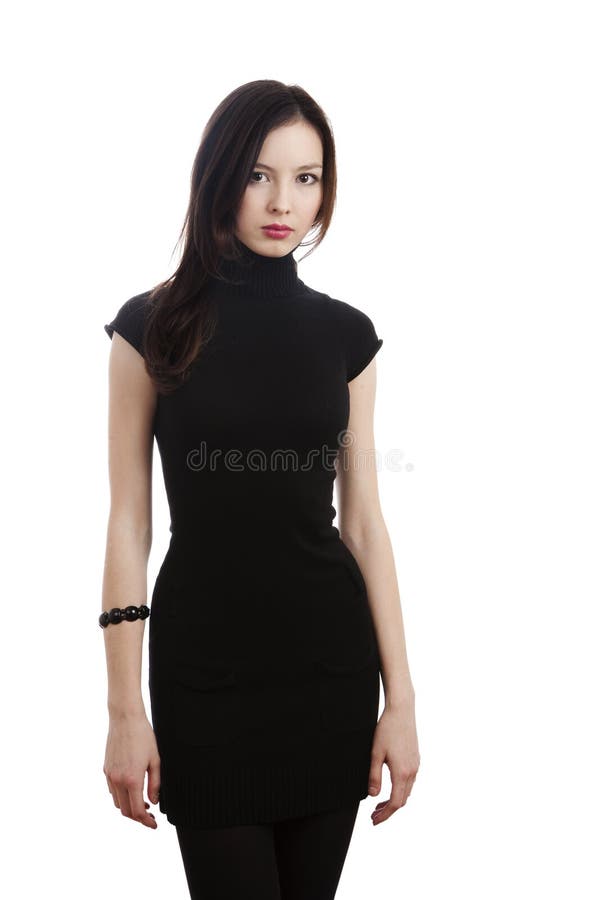 Girl in black dress