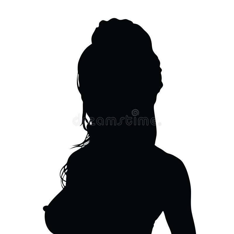 Girl black silhouette in hot poses