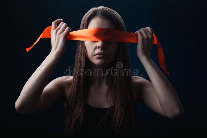 Blindfolded women