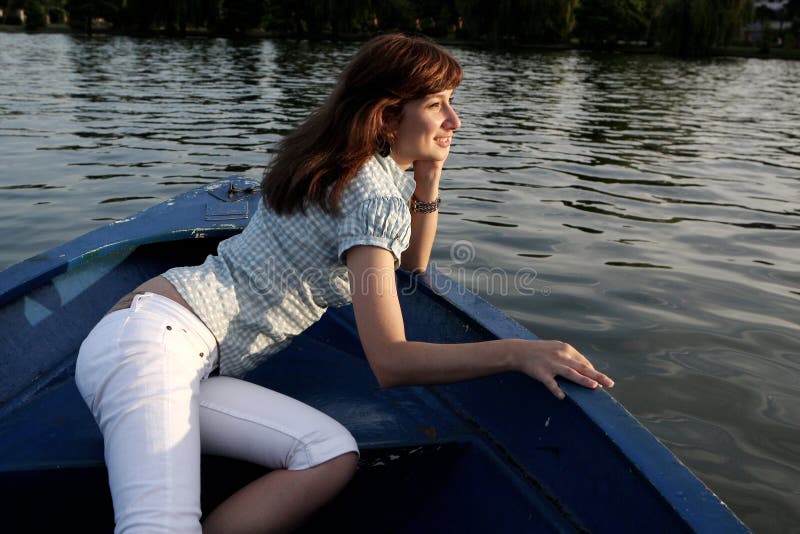 Girl on a boat