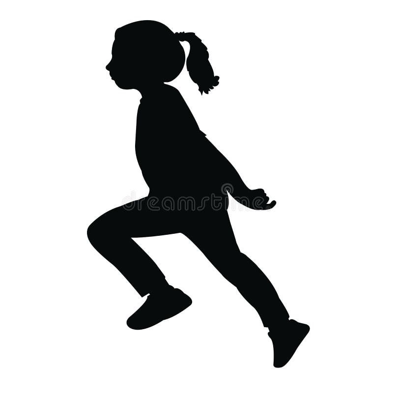 Download A Girl Body, Black Color Silhouette Vector Stock Vector ...