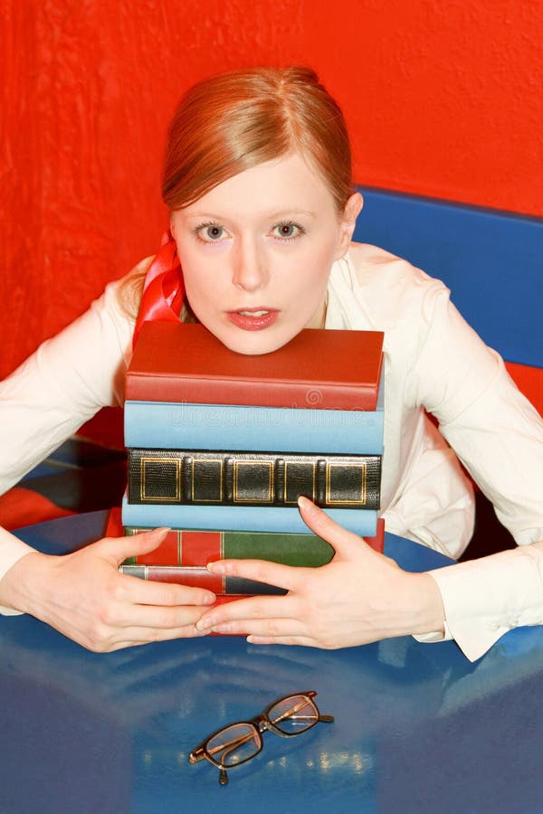 Girl with books