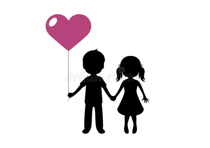 Girl And Boy In Love Cartoon Holding Hands Vector Stock Vector Illustration Of Poster Friend