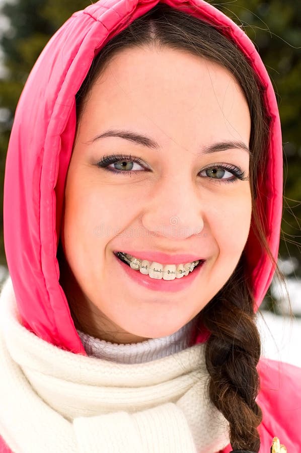 Girl with braces