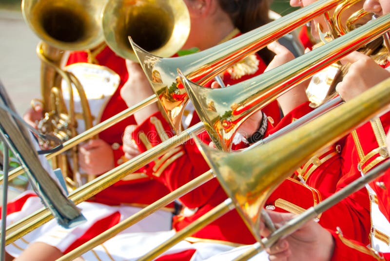 Girl Brass Band stock photo. Image of metal, performer 15180626