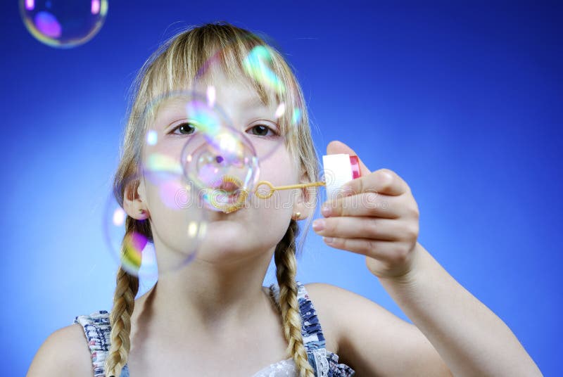 Girl with bubbles stock photo. Image of looking, caucasian 2494908