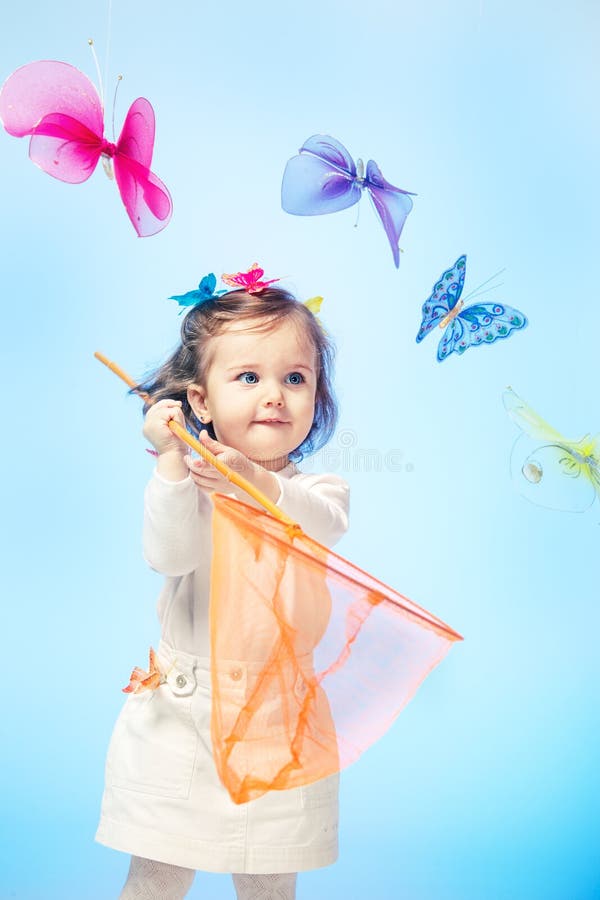 Girl with butterfly net