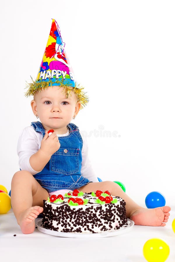 Girl with cake stock photo. Image of healthy, birthday - 19551426