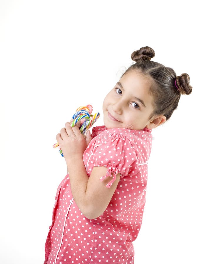 Girl with candies