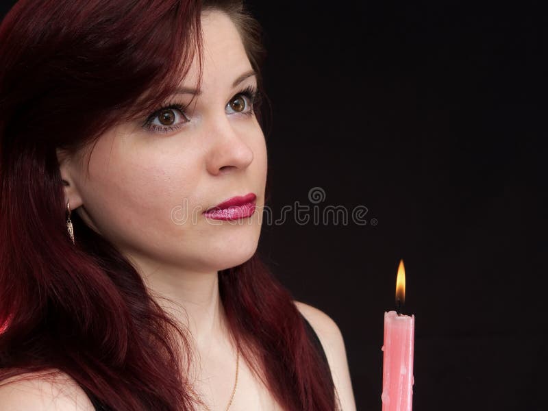 Girl And Candle Picture. Image 2674886