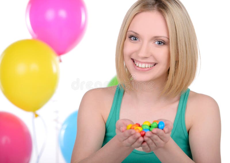 Girl and Candy stock photo. Image of delight, tasty, delicious 40382360