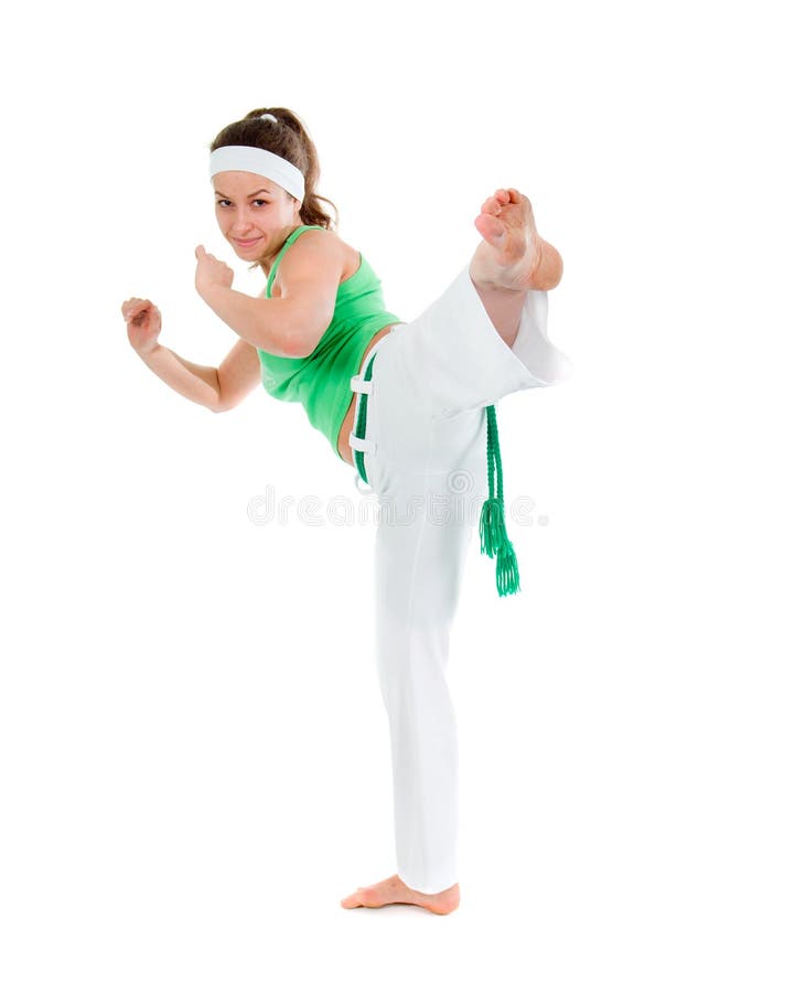 Girl Capoeira Dancer Posing Stock Photo - Image of motion, muscle: 13523744