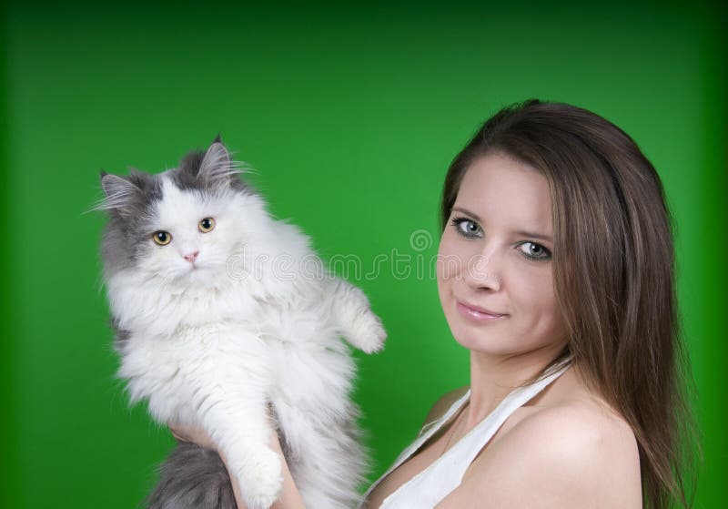 Girl and a cat