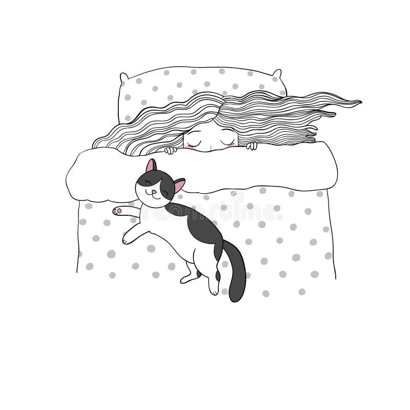 Cat Bed Clipart Black And White