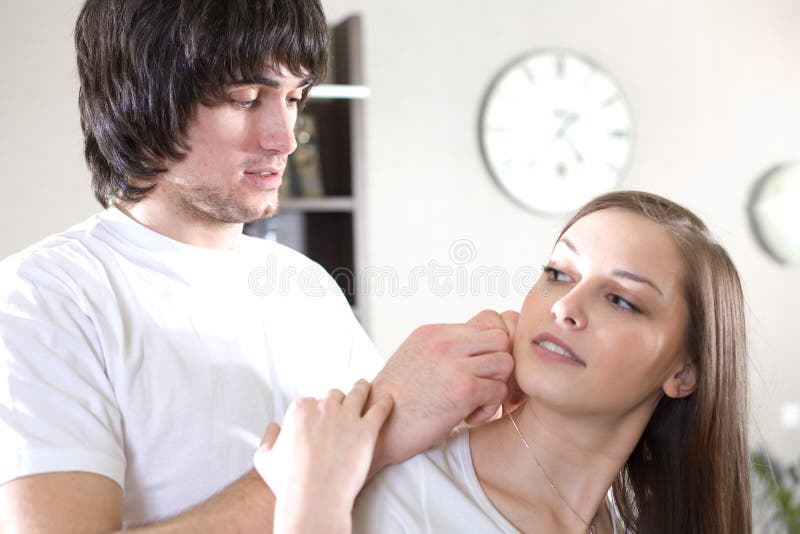 Girl with chain and boy