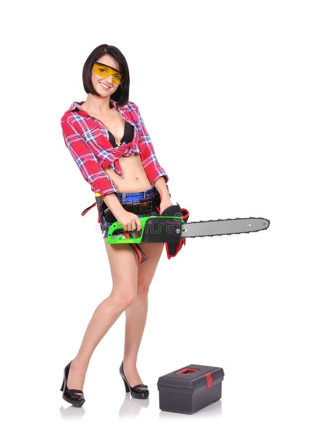 Девушка с бензопилой картинка