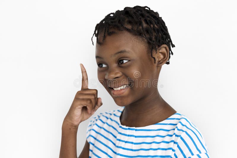 Girl Cheerful Studio Portrait Concept royalty free stock photography