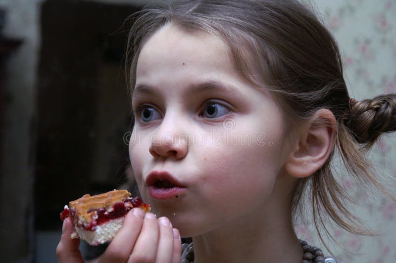 The girl with a cherry-pie