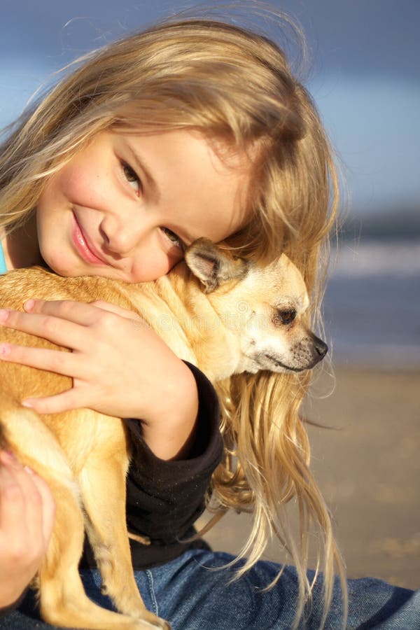 Girl and Chihuahua