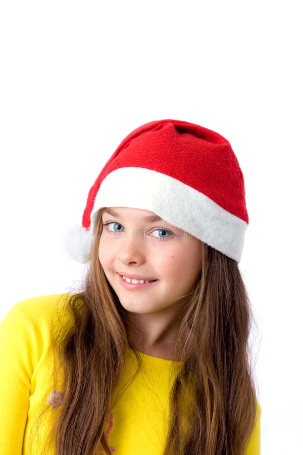 Girl in christmas cap