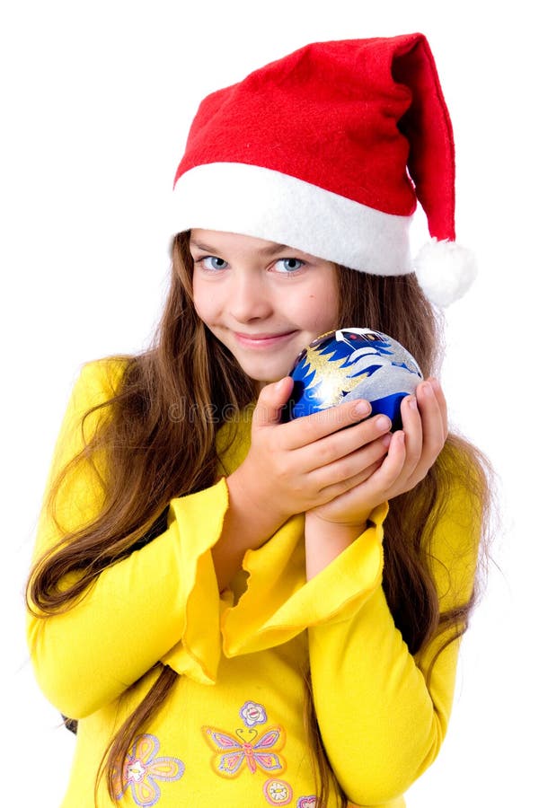 Girl in christmas cap