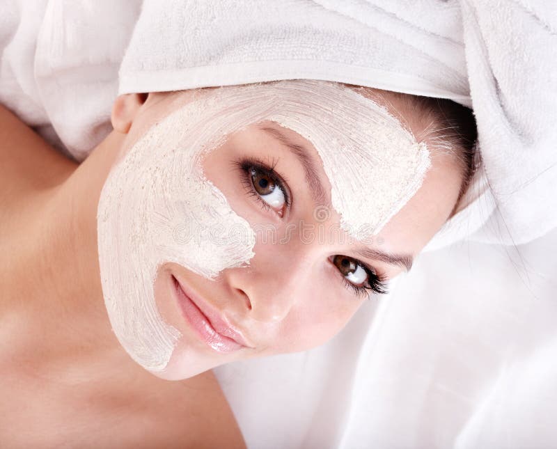Clay Face Mask stock image. Image of luxury, close, facial 591553