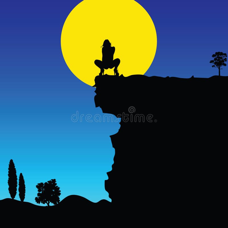 Girl Sitting with Black Background Stock Vector - Illustration of sexes ...