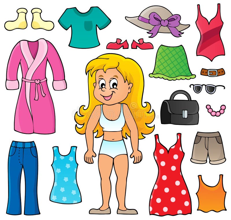 Paper doll stock vector. Illustration of cutout, accessories - 26915606