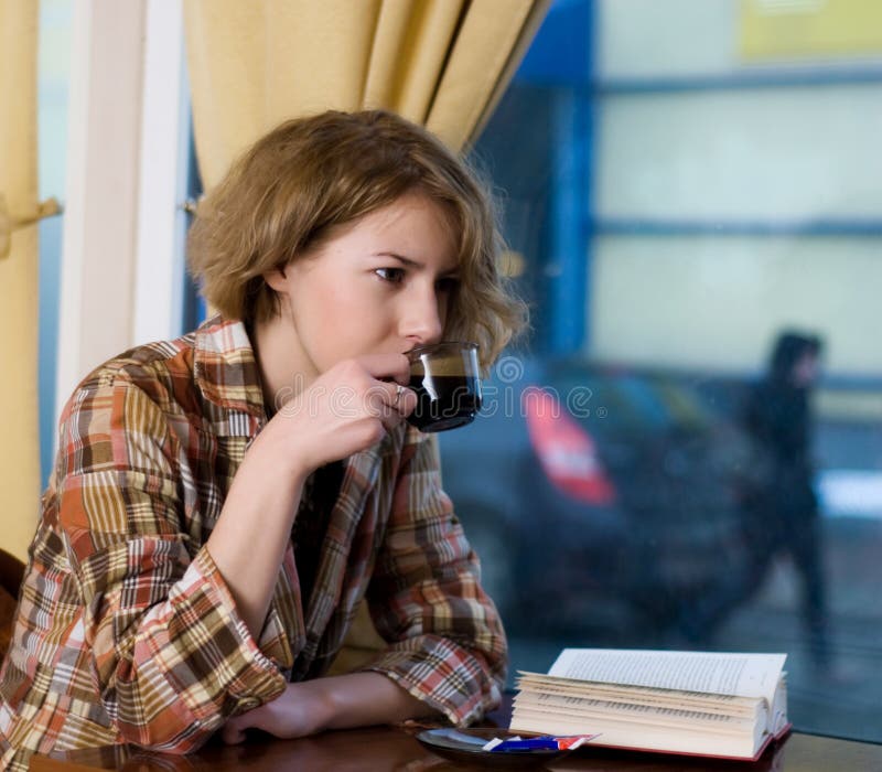 Girl at coffee shop