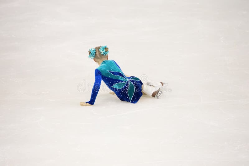 Girl at the competition in figure skating