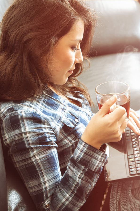 Girl with computer