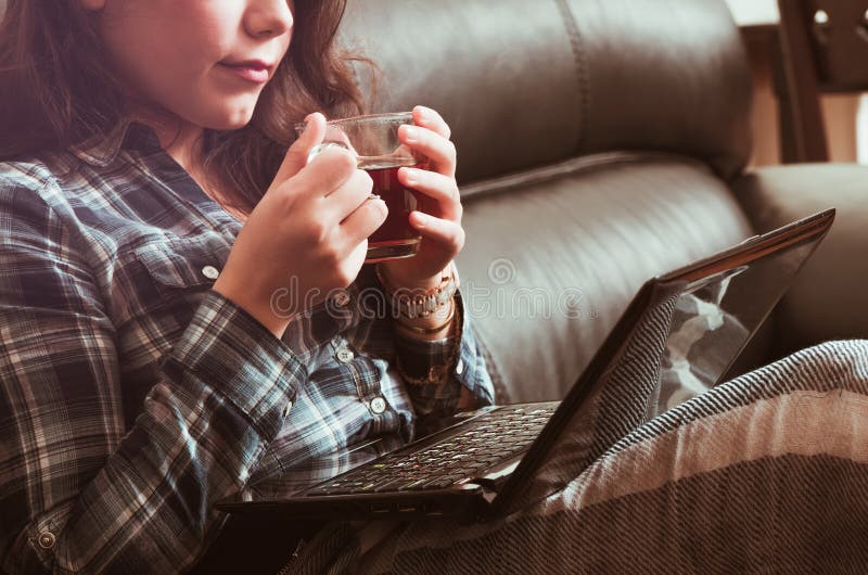 Girl with computer