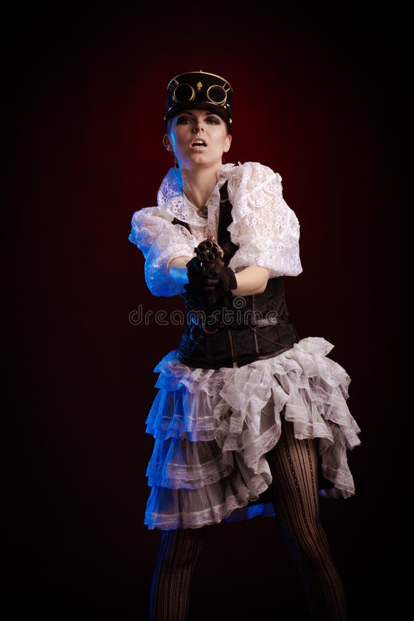 fire Regnbue fordelagtige Girl in Costume and Accessories Steampunk Style Stock Photo - Image of  culture, bronze: 142630562