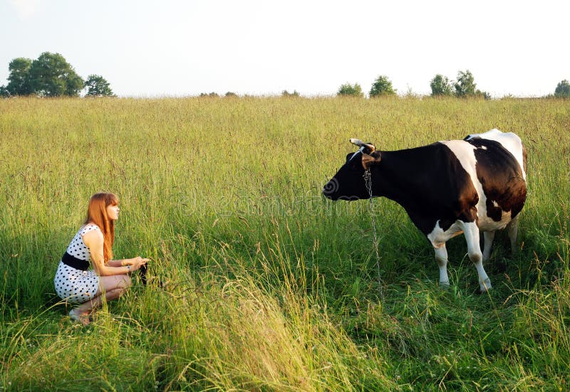 The Girl And The Cow