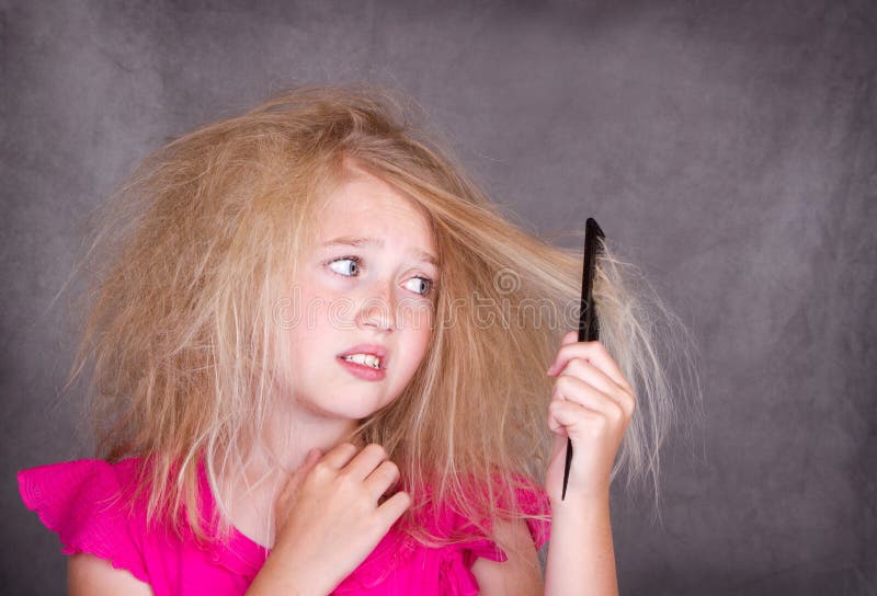 Girl With Crazy Tangled Hair Royalty Free Stock Images Image 25677869